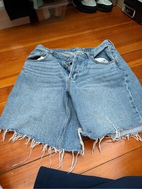 Old Navy Light Blue Mid-Rise Denim Shorts